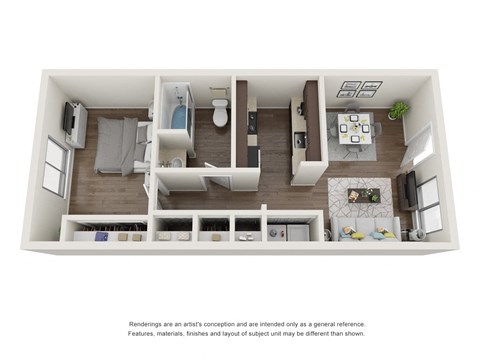 1 bed 1 bath at 60 at Melrose, Phoenix, Arizona